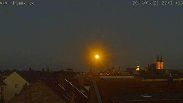 skyline-Köthen mit Vollmond vom 21-06-2016 22:34 Uhr